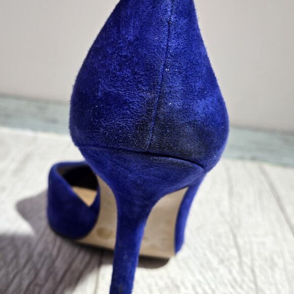 BCBG 4.5" Heels Paris Generation Royal Blue Suede EUR 37.5 Women’s US 7.5 B Sexy - Picture 5 of 8